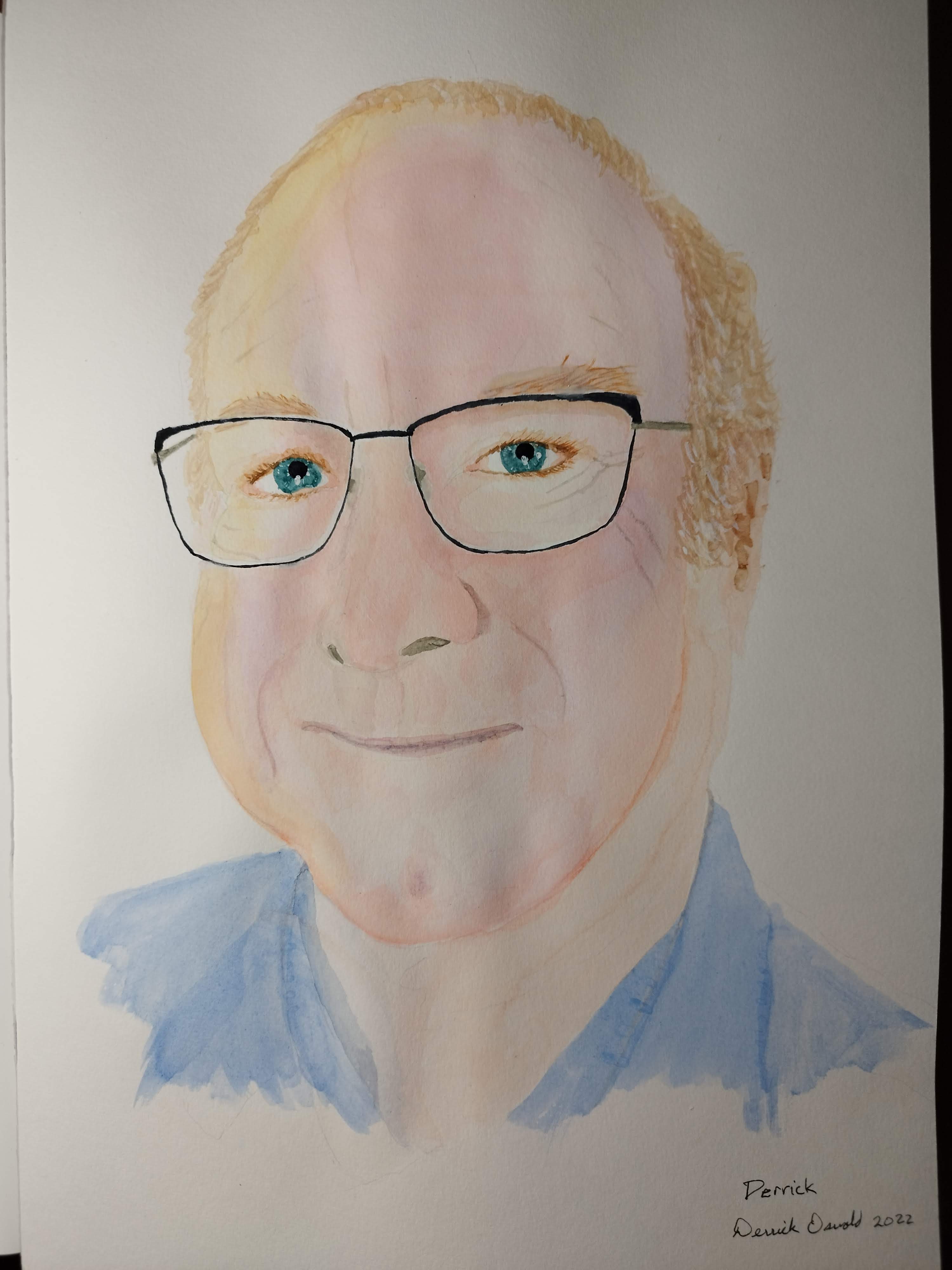 watercolor of Derrick